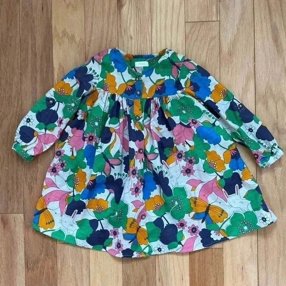 NEXT Baby girl floral dress 18-24 months